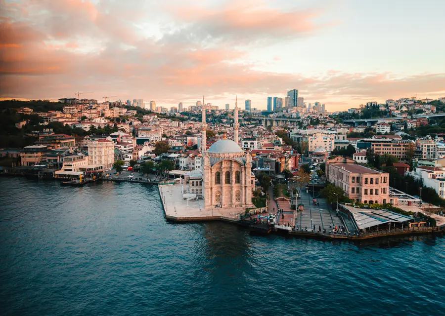 Istanbul waterfront at sunset